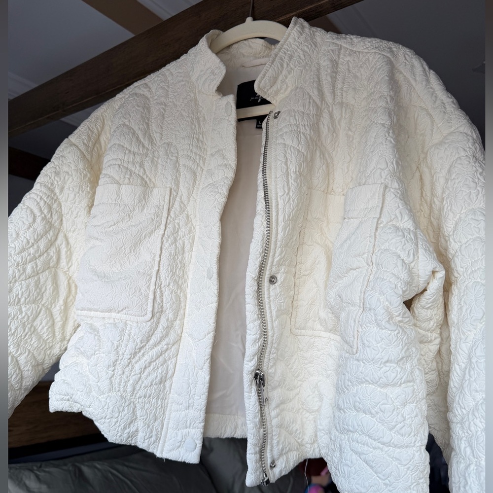 7 For All Mankind Cropped Quilted Jacket